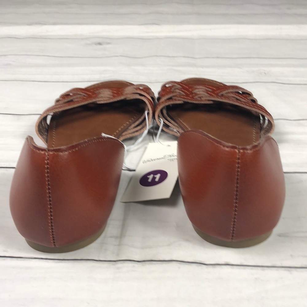 Universal Thread Saddle Brown Leather Sandals Sz11 - image 4